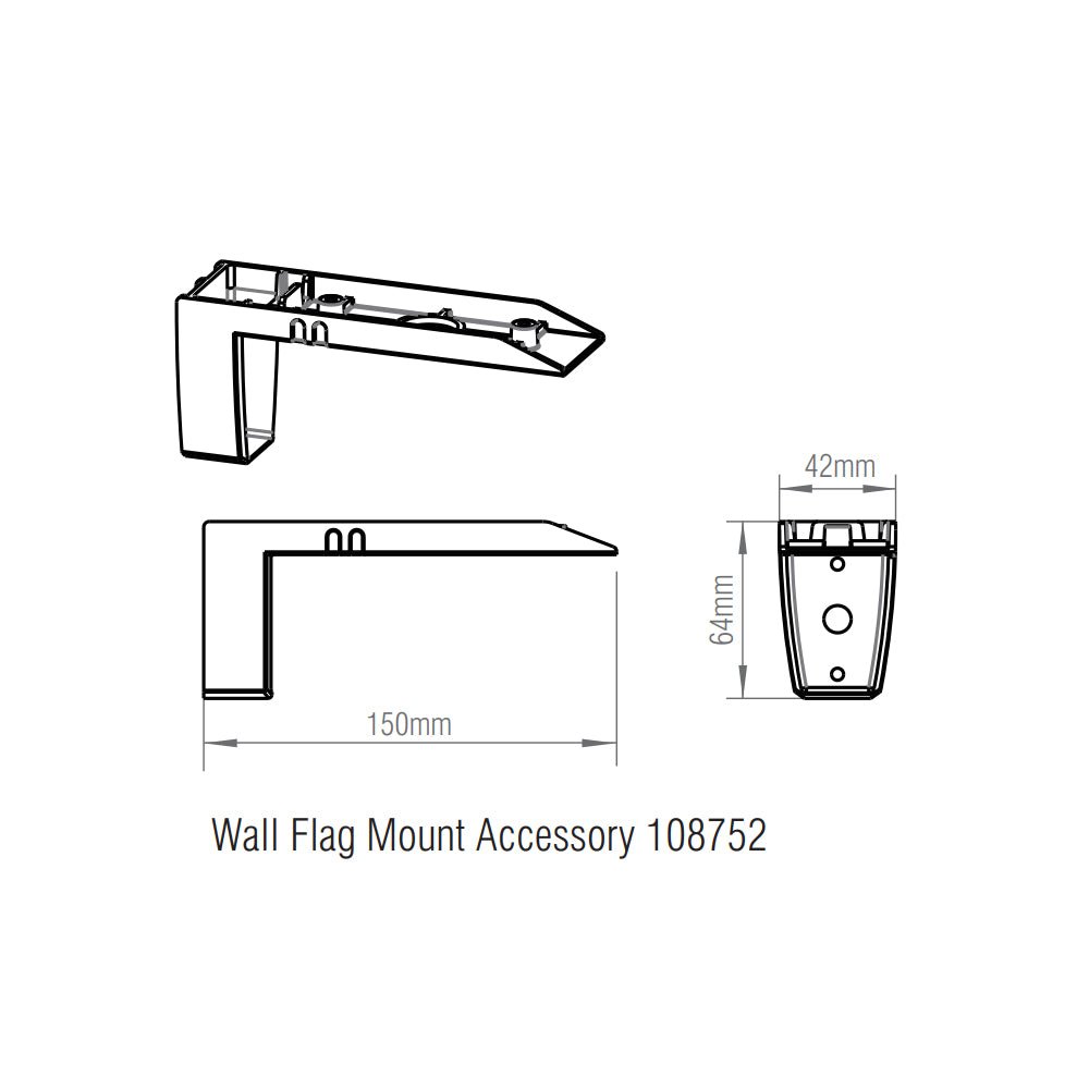 Side Mount Wall Flag for 6 - in - 1 Emergency Exit Running Man Sign Light - LightHub Direct