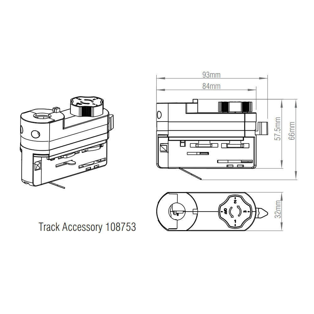 Track Accessory for 6-in-1 Emergency Exit Running Man Sign Light