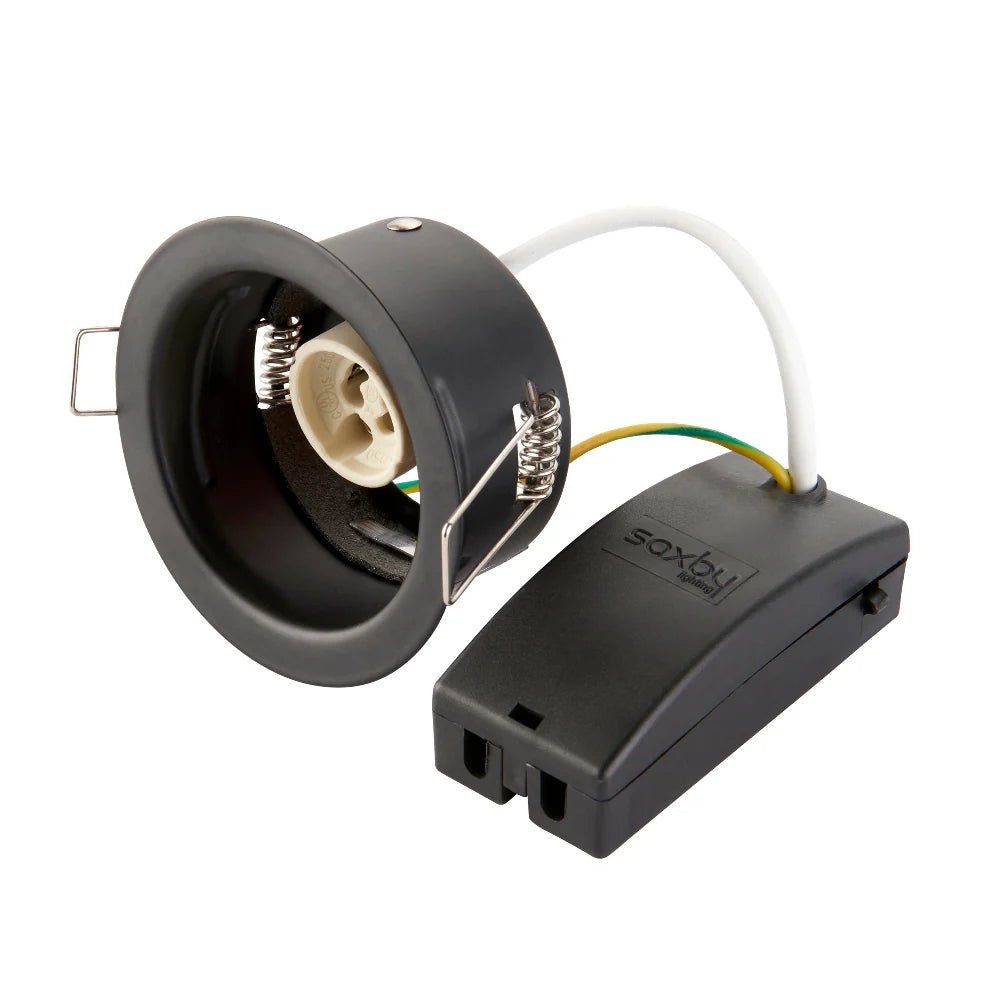 Smart WiFi RGB+CCT Fire Rated Downlight | Alexa & Google | GU10 IP65 | Brushed Satin Brass - LightHub Direct