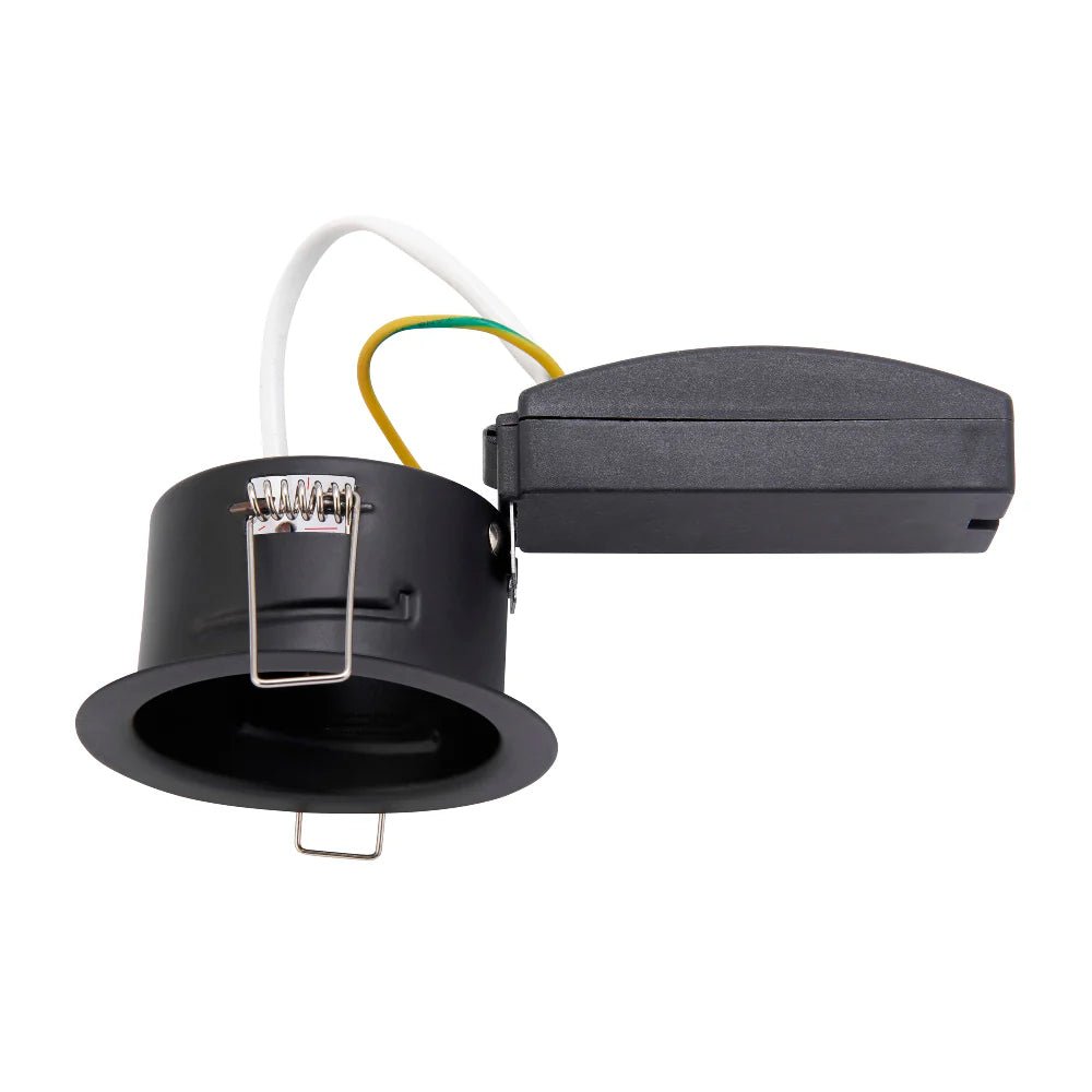Smart WiFi RGB+CCT Fire Rated Downlight | Alexa & Google | GU10 IP65 | Brushed Satin Brass - LightHub Direct