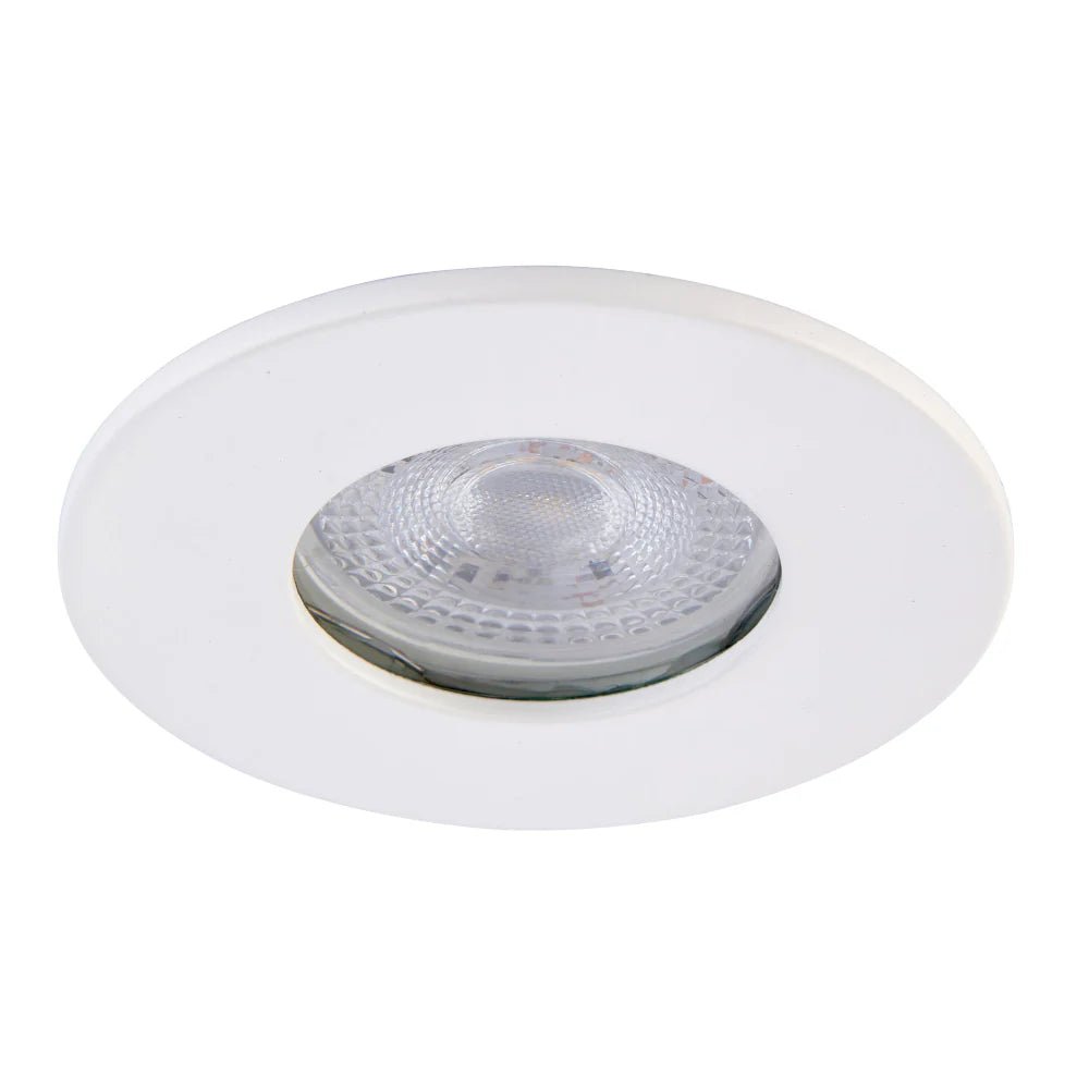 Smart WiFi RGB+CCT Fire Rated Downlight | Alexa & Google | GU10 IP65 | Matt White - LightHub Direct