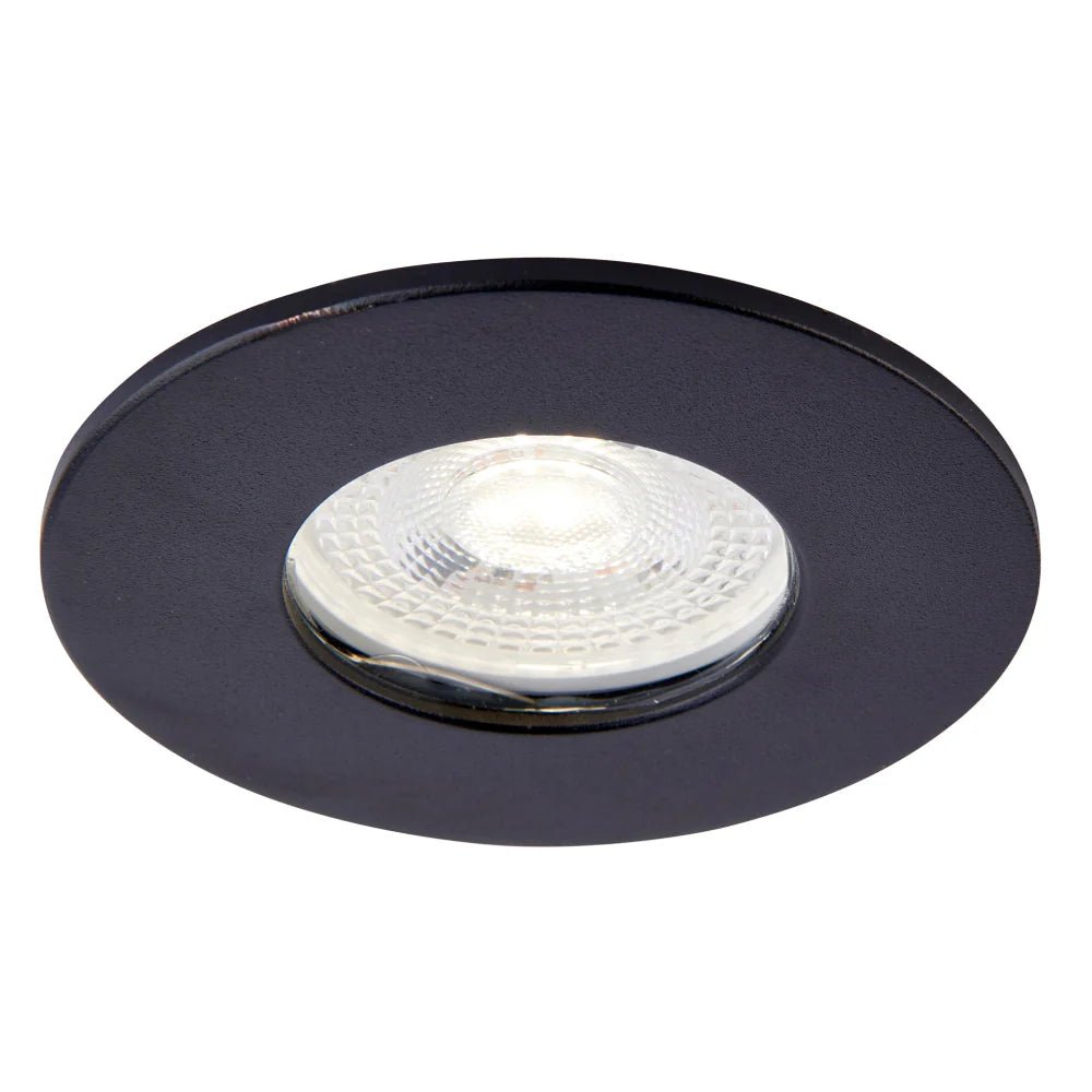 Smart WiFi RGB+CCT Fire Rated Downlight | Alexa & Google | GU10 IP65 | Matt Black - LightHub Direct