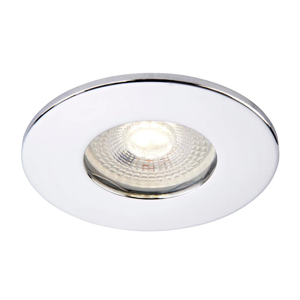 Smart WiFi RGB+CCT Fire Rated Downlight | Alexa & Google | GU10 IP65 | Polished Chrome - LightHub Direct