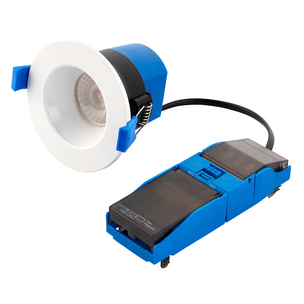 4CCT Fire Rated Dimmable Anti-Glare Downlight | LED 5-7W 650lm | CCT Tri-Colour | IP65 | White