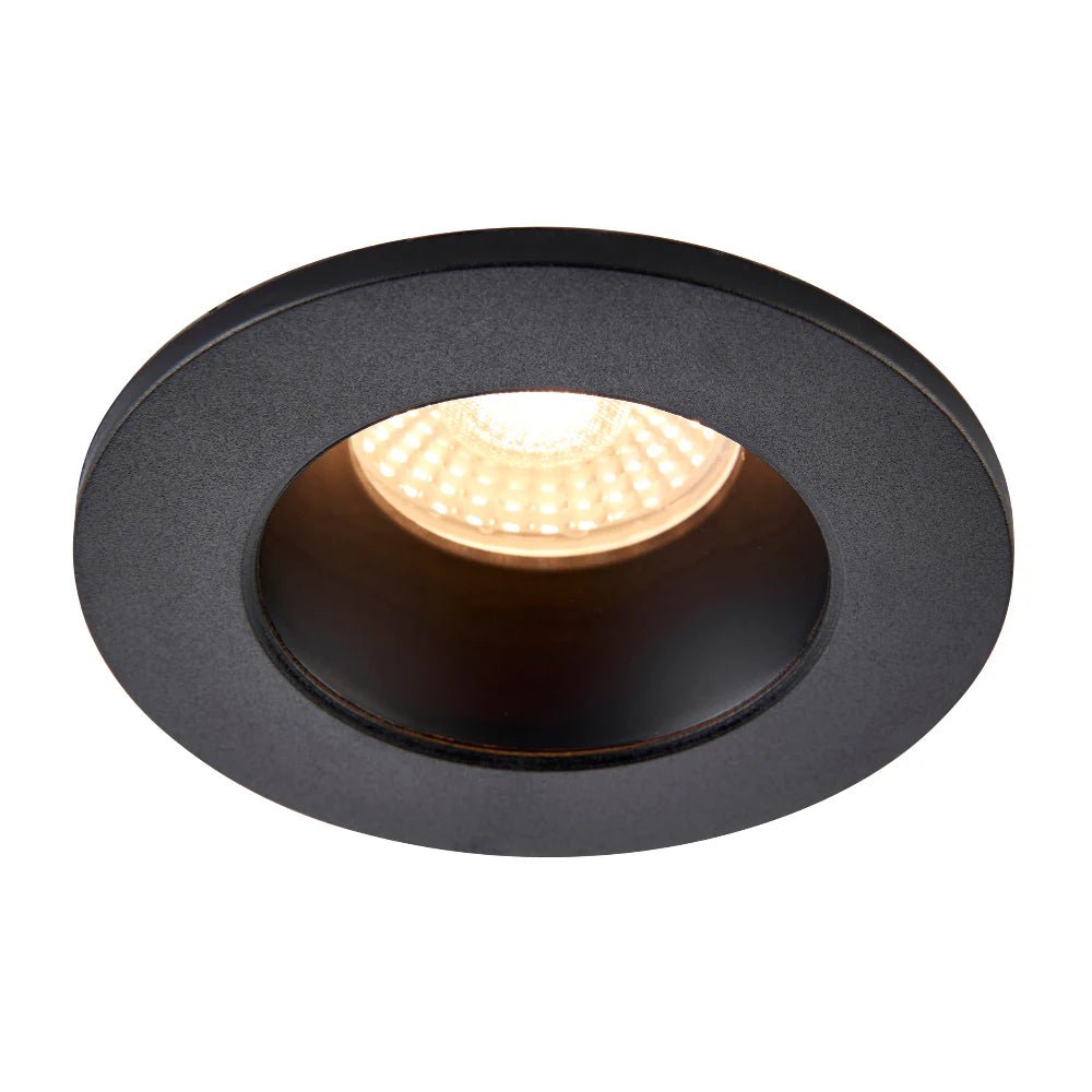 4CCT Fire Rated Dimmable Anti - Glare Downlight | LED 5 - 7W 650lm | CCT Tri - Colour | IP65 | Matt Black - LightHub Direct