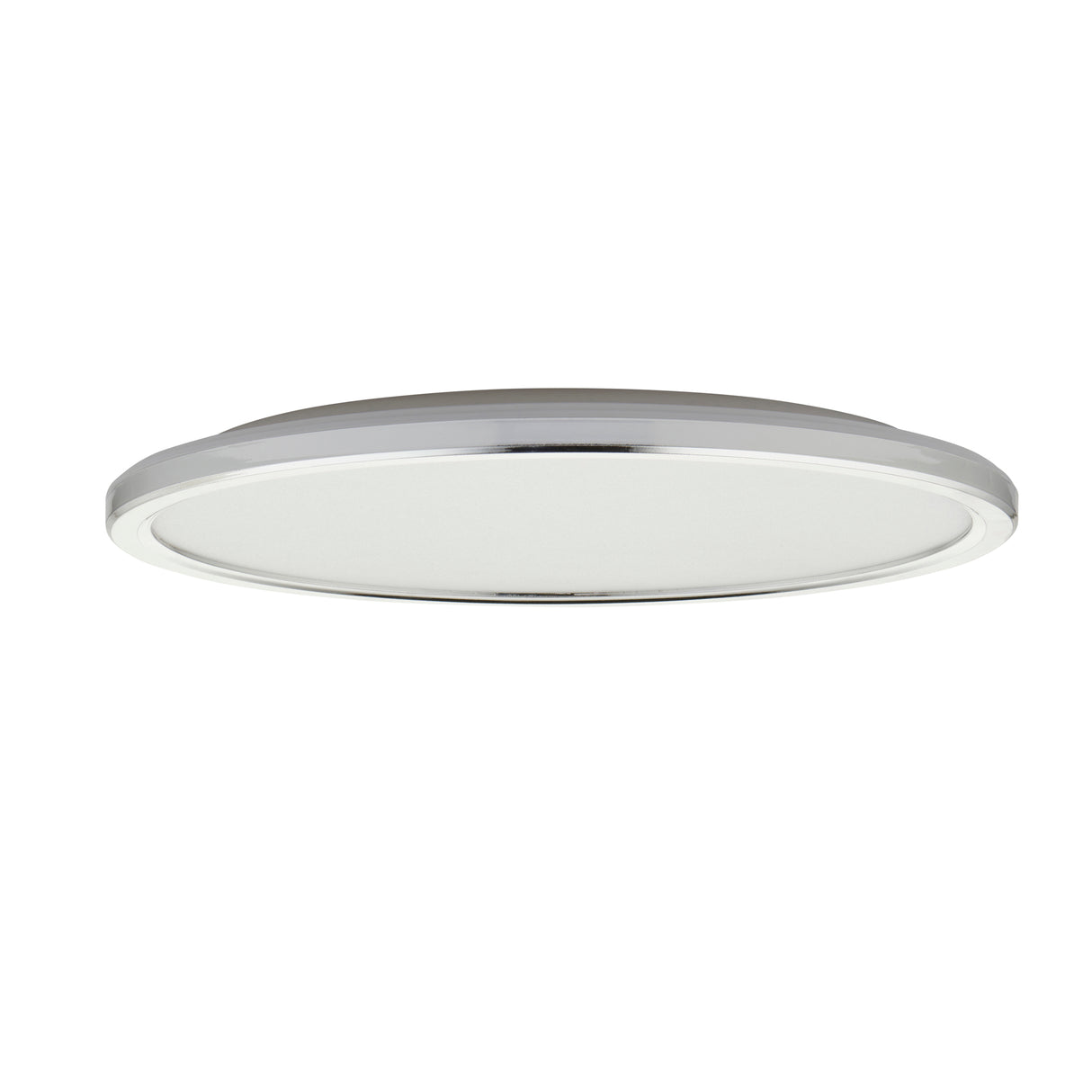 CCT Slim Low Profile Circular Flush Ceiling Corridor Bathroom Kitchen Light | 12W LED 1200lm | IP54 | Chrome