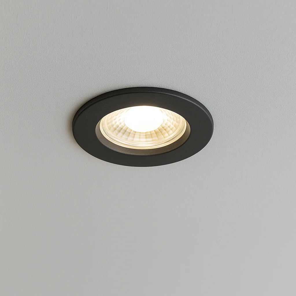 3CCT Fire Rated Dimmable Downlight Fitting | LED 5W 550lm | CCT Tri-Colour | IP65 | Black