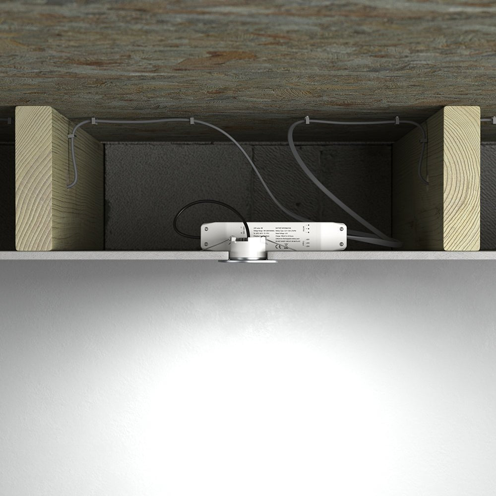 AXIO Mini Non Maintained LED Downlight Pin Spot Light | LED 2W 150lm | 6500K Daylight | IP20 | 3hr Emergency - LightHub Direct