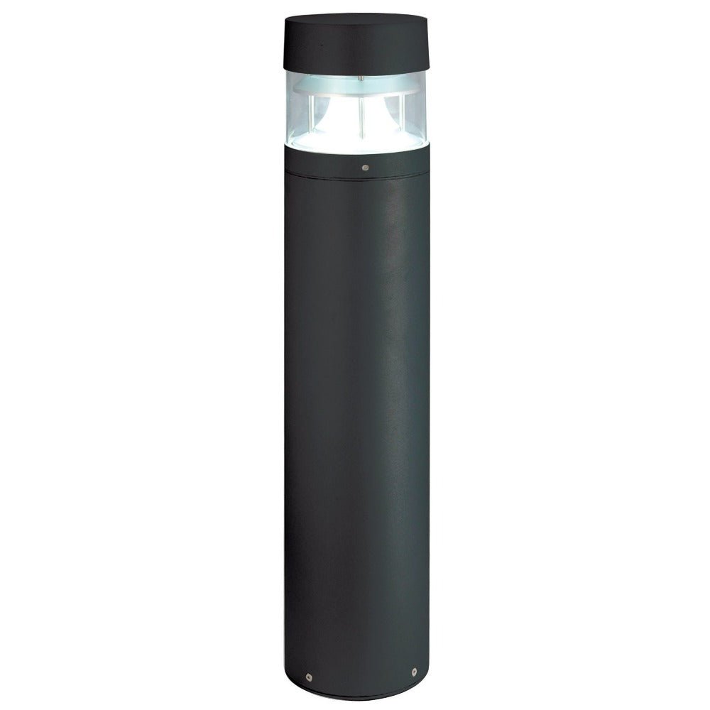 LED Outdoor Bollard Light Post 980mm | 8W E27 IP44 Dimmable | 1100 lm | Die - Cast Aluminium | Black | 2700K - LightHub Direct
