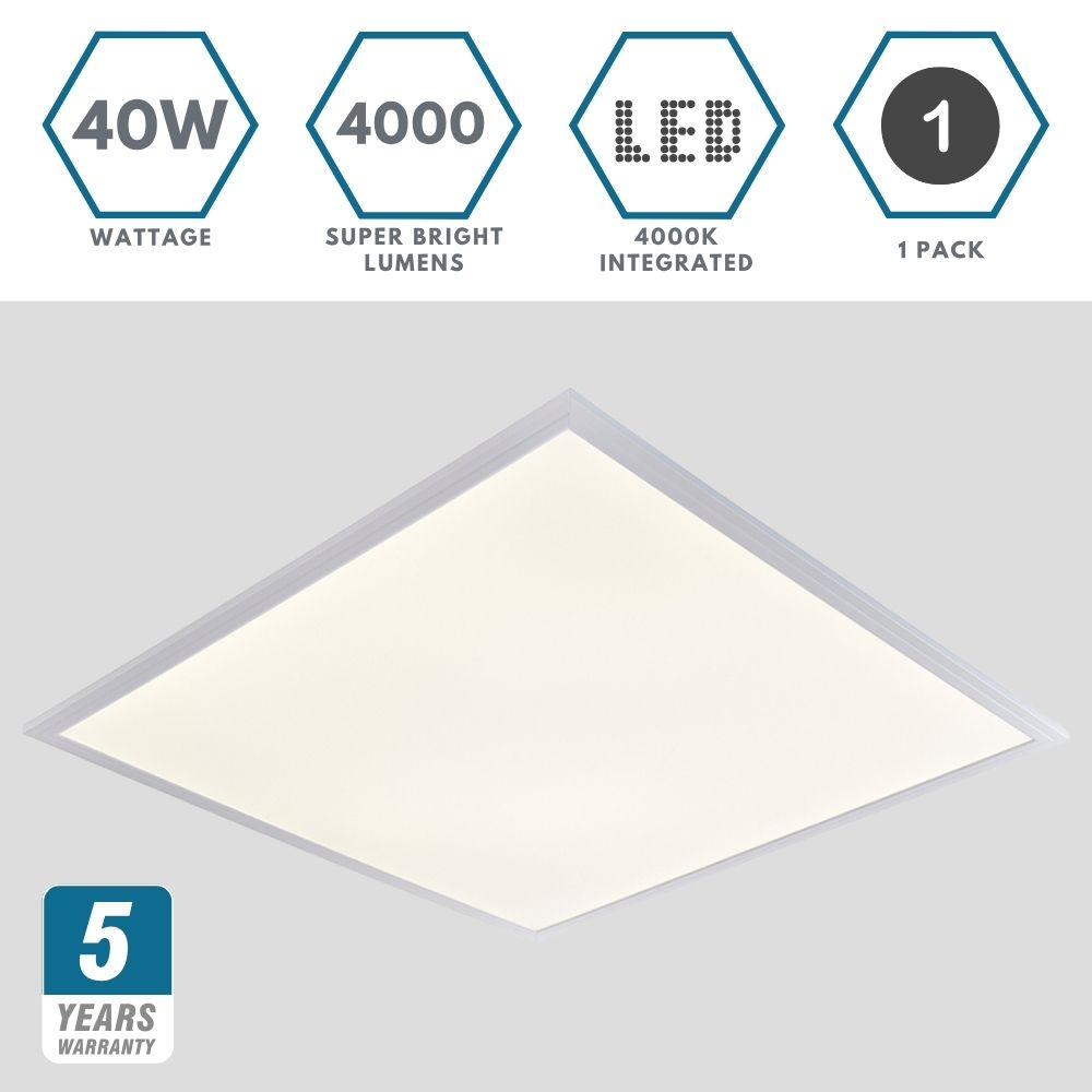 STRATUS | LED 600x600mm | Recessed Light Panels | 4000K Neutral White | 40W 4000lm | Office Suspended Ceiling White