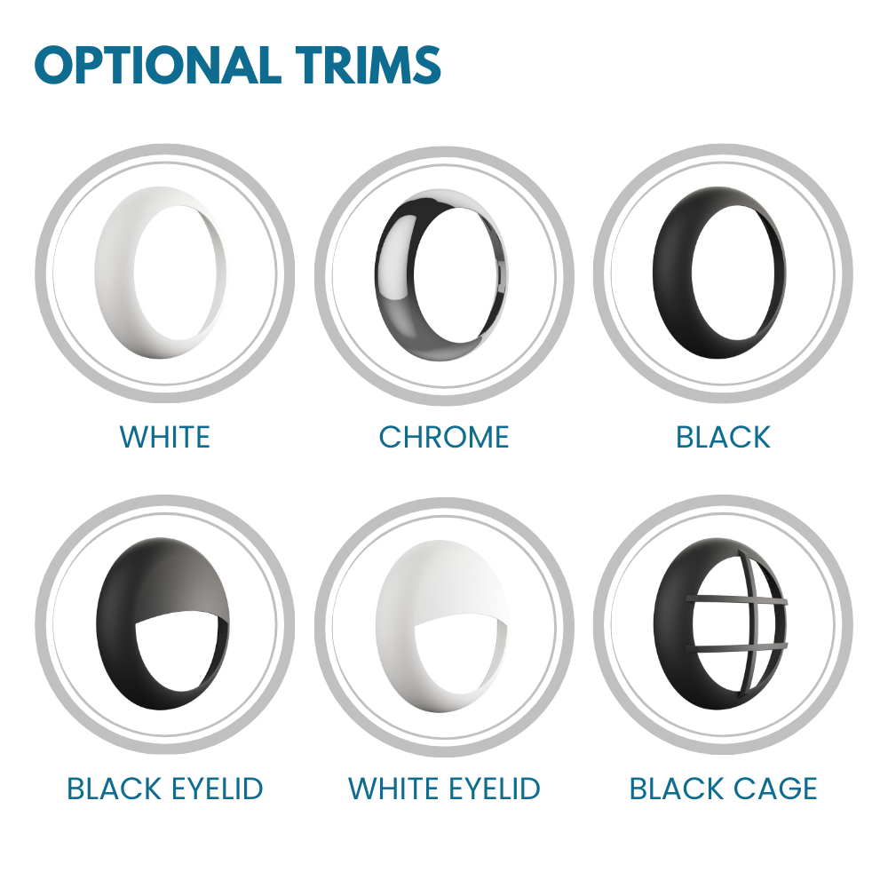 BALHAM PRO Drum Bulkhead Light Fitting | LED Multi Wattage | CCT 5-Colour | IP65 | Standard Model