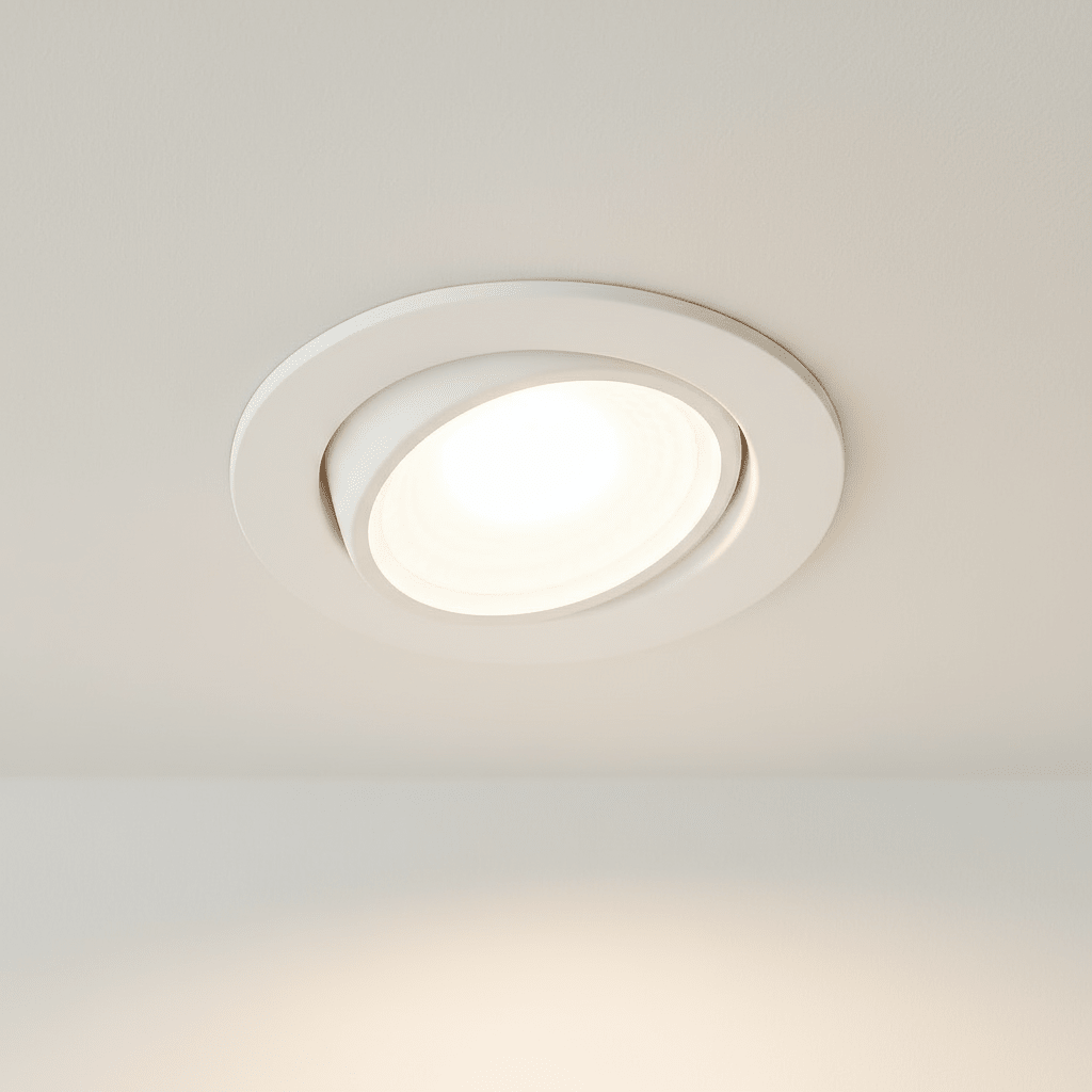 Fire Rated Dimmable Tilt Adjustable Downlight | LED 5W 480lm | 4000K Neutral White | IP65 | White - LightHub Direct