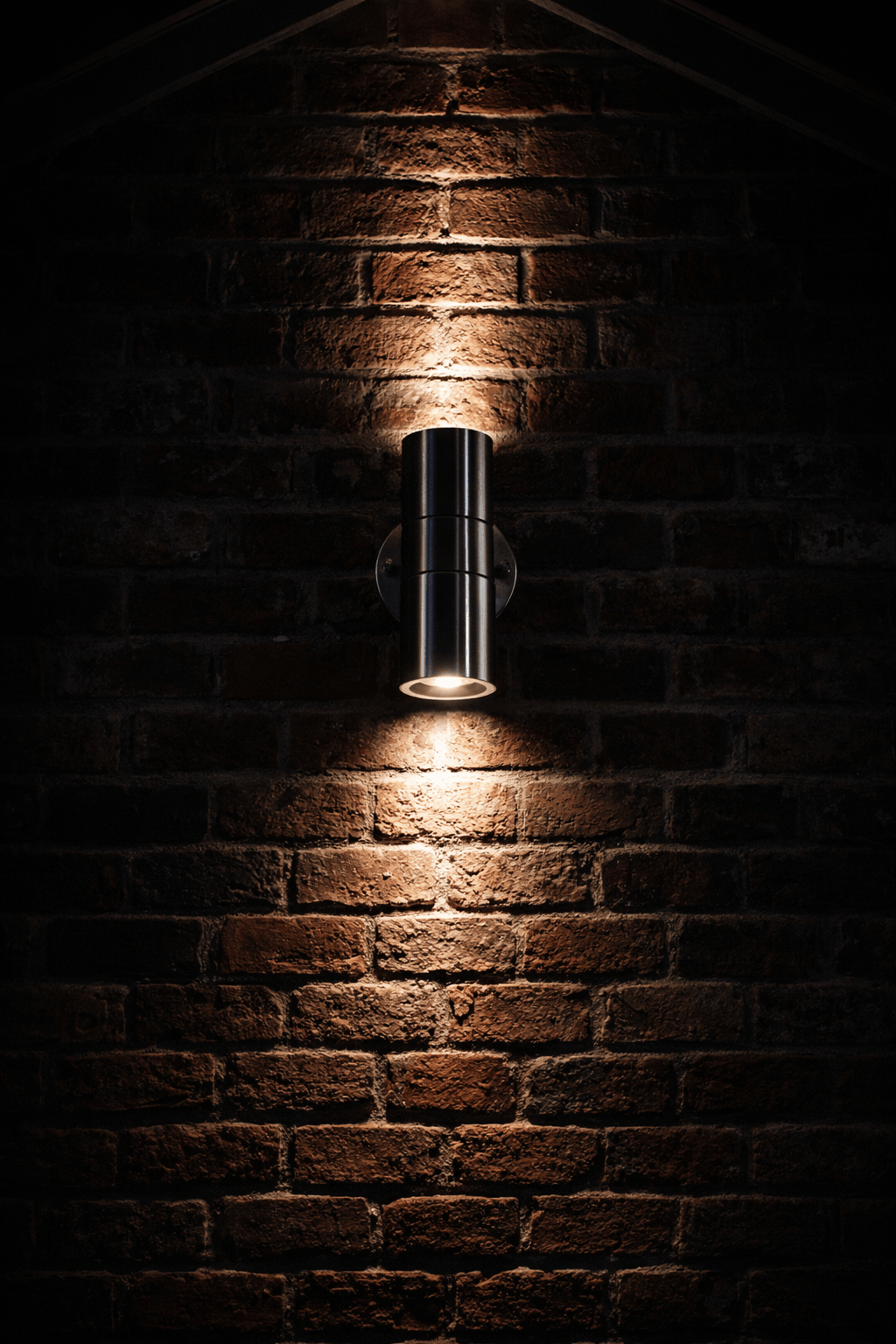 Up/Down Outdoor Wall Light | GU10 IP44 | Brushed Stainless Steel - LightHub Direct