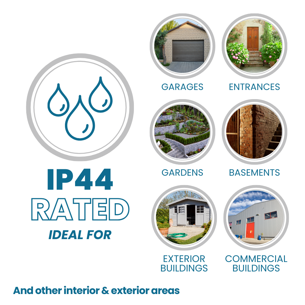 PUCK | Oval Bulkhead Outdoor Glass Wall Light Fitting | E27 | IP44 | Black Caged