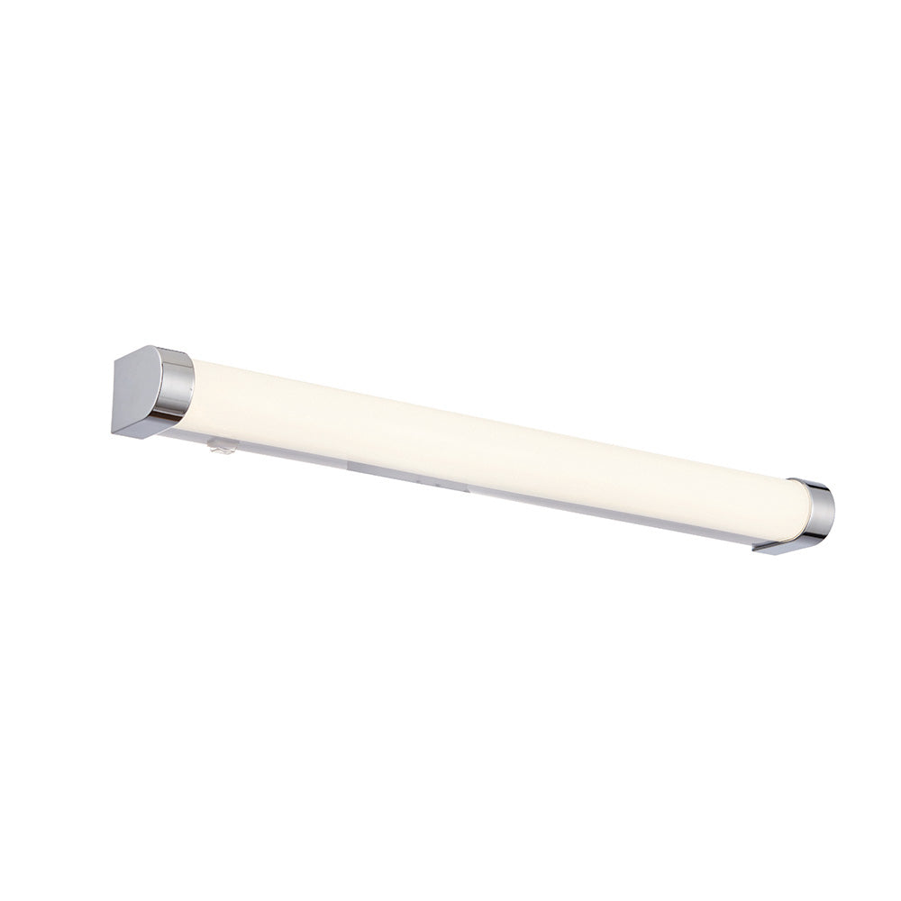 MODA | LED Over Mirror Bathroom Light Wall Flush Fitting | Switched | 15W IP44 | Polished Chrome