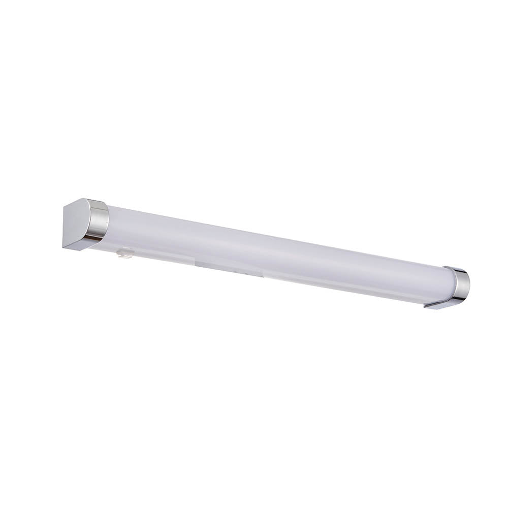 MODA | LED Over Mirror Bathroom Light Wall Flush Fitting | Switched | 15W IP44 | Polished Chrome
