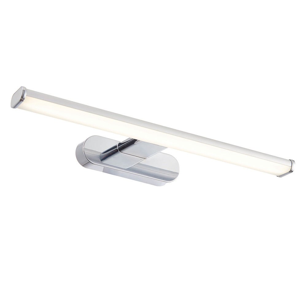 MODA | LED Over Mirror Bathroom Light Wall Semi - Flush Fitting | IP44 | Chrome - LightHub Direct
