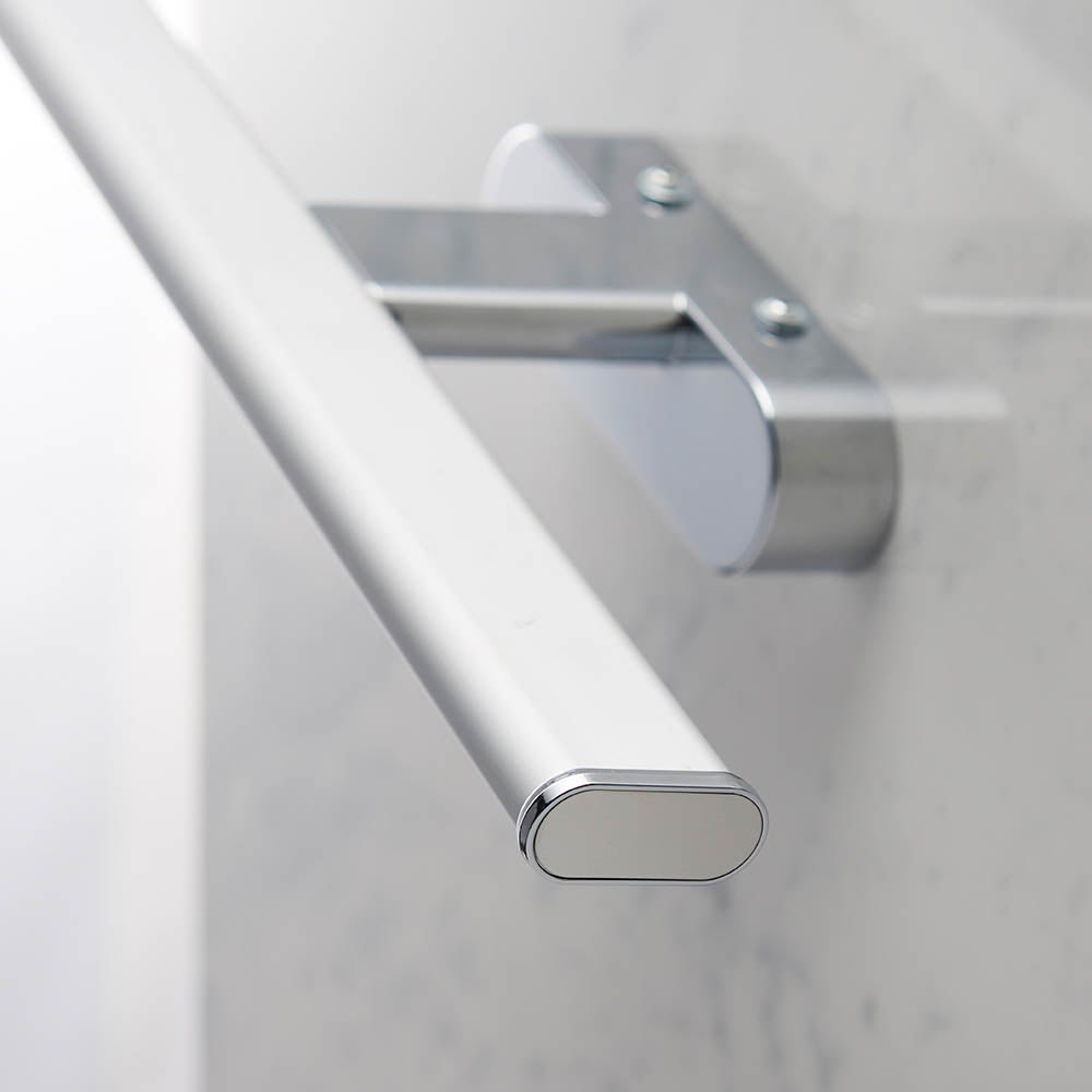 MODA | LED Over Mirror Bathroom Light Wall Semi - Flush Fitting | IP44 | Chrome - LightHub Direct