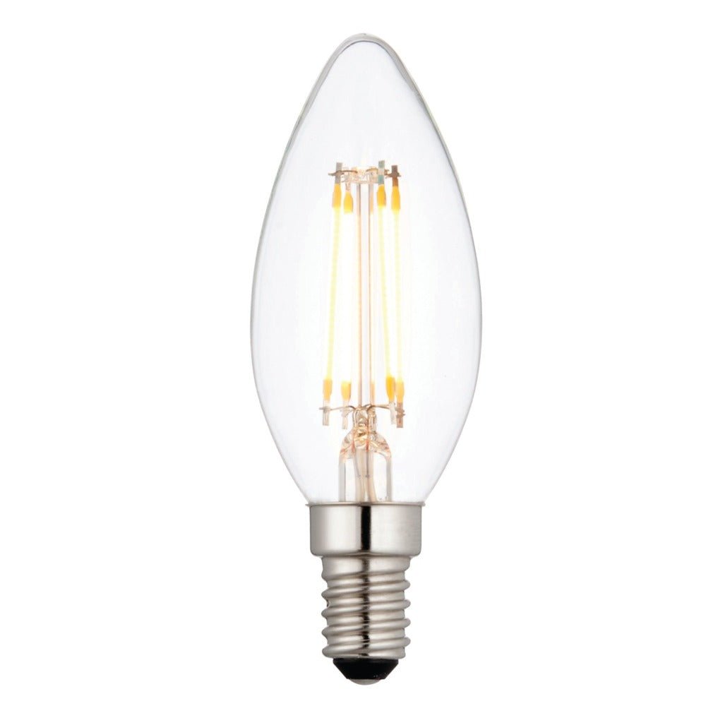 10 PACK - SES E14 Candle LED Bulb 2800K Warm White Dimmable 4W 400Lm - LightHub Direct