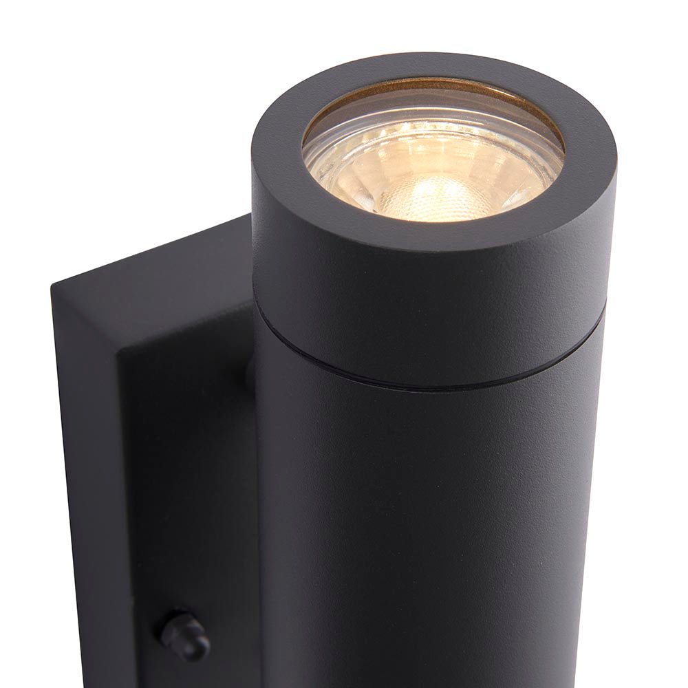 KEW Up / Down Outdoor Stainless Steel Garden Porch Wall Light | GU10 | IP44 | Photocell Dusk to Dawn - LightHub Direct