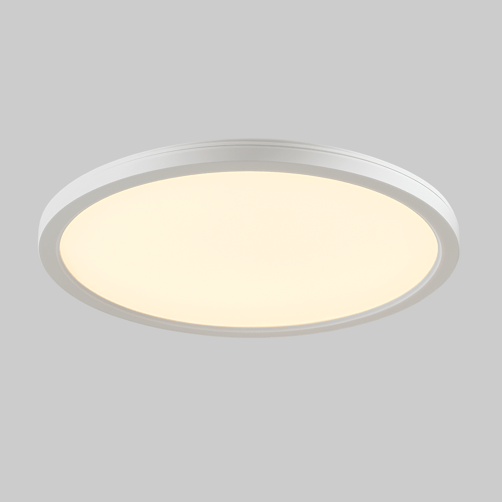 CCT Slim Low Profile Circular Flush Ceiling Corridor Bathroom Kitchen Light | 12W LED 1200lm | IP54 | White - LightHub Direct