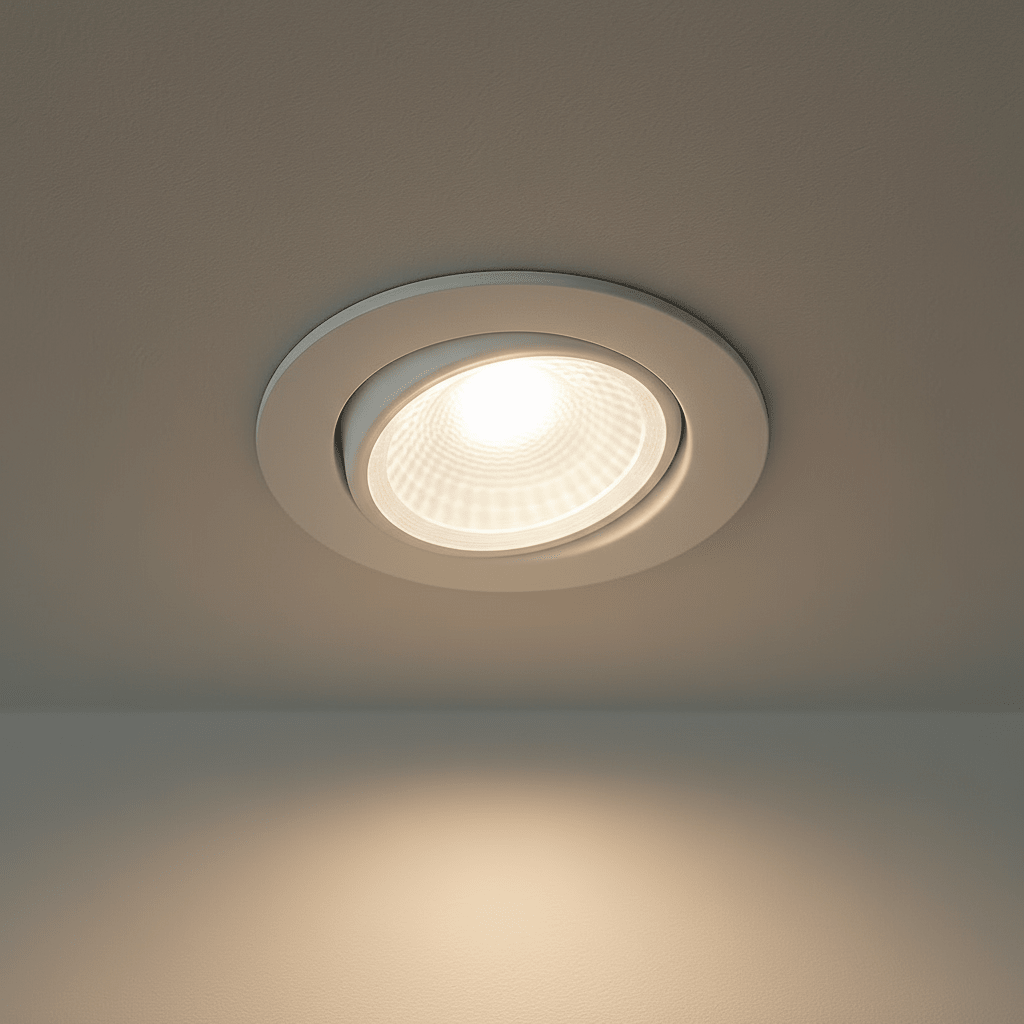 Fire Rated Dimmable Tilt Adjustable Downlight | LED 5W 480lm | 3000K Warm White | IP65 | White - LightHub Direct