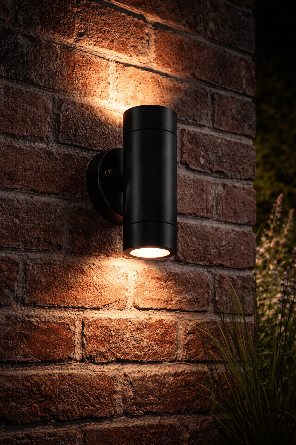 KEW Up / Down Outdoor Stainless Steel Garden Porch Wall Light | GU10 | IP44 | Matte Black - LightHub Direct