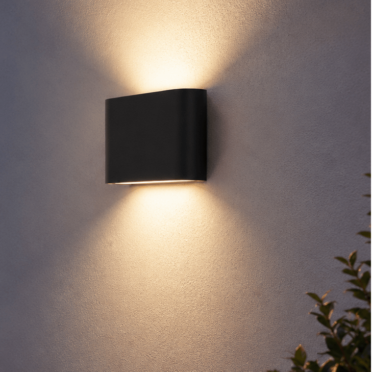 FELIX Up / Down Outdoor Aluminium Garden Porch Wall Light | LED | IP65 | Matte Black - LightHub Direct