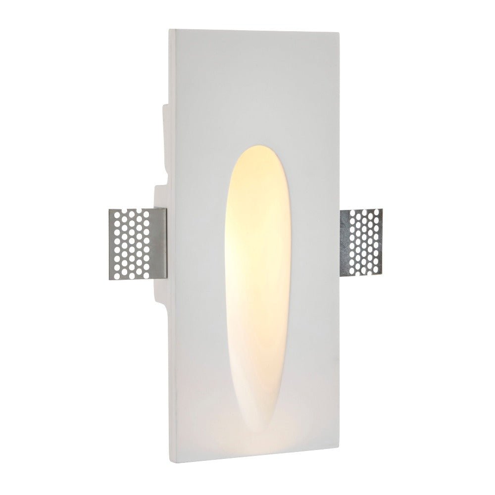 Teardrop Trimless Plaster In Wall Light | 1.6W LED | 3000K Warm White | IP20 | White - LightHub Direct