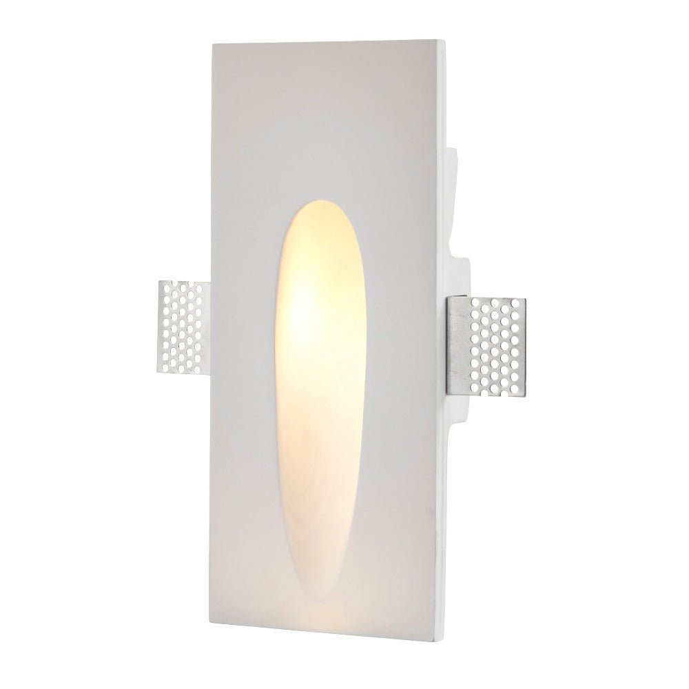 Teardrop Trimless Plaster In Wall Light | 1.6W LED | 3000K Warm White | IP20 | White - LightHub Direct