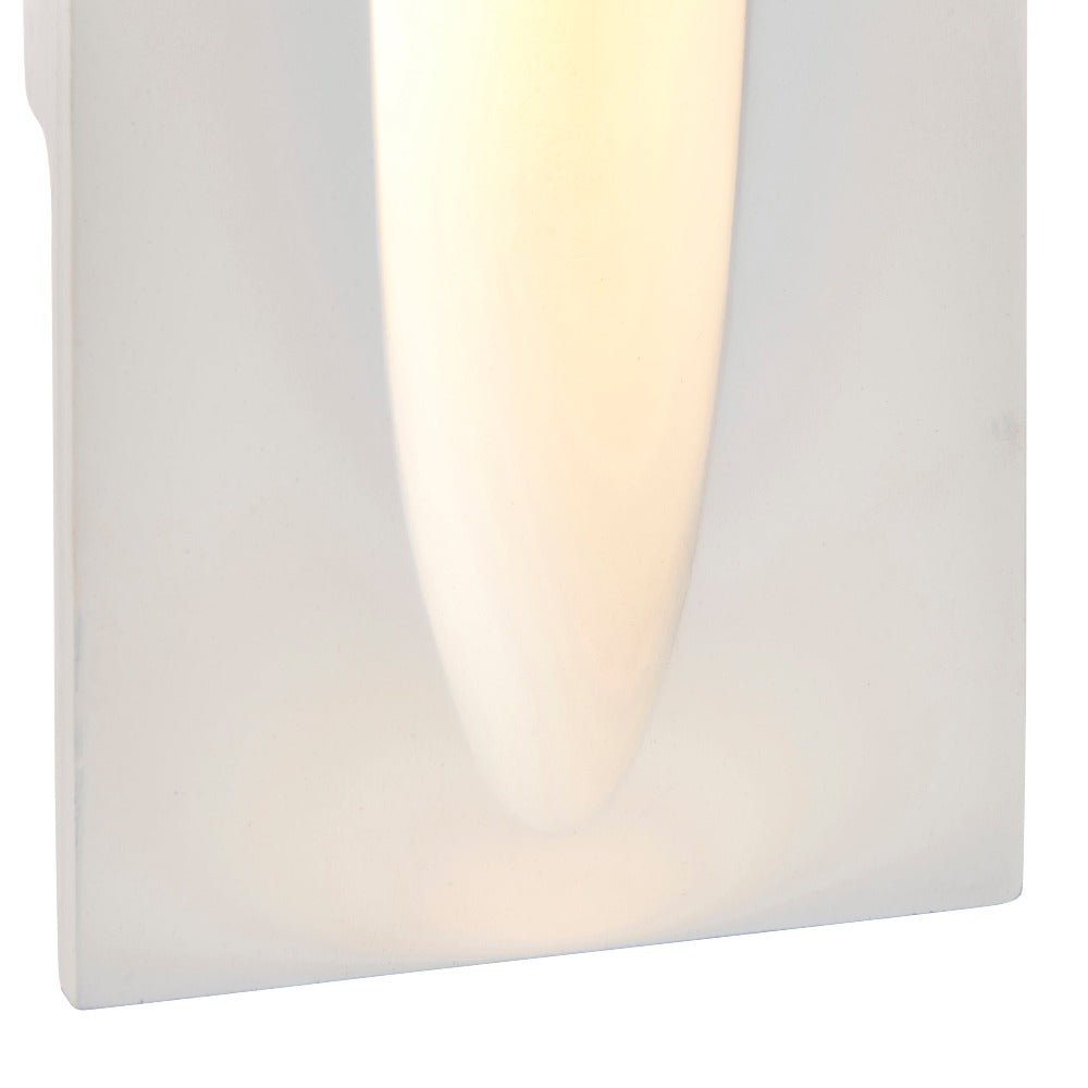Teardrop Trimless Plaster In Wall Light | 1.6W LED | 3000K Warm White | IP20 | White - LightHub Direct
