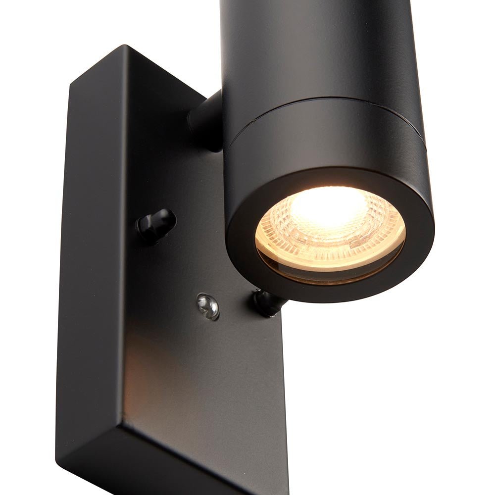 KEW Up / Down Outdoor Stainless Steel Garden Porch Wall Light | GU10 | IP44 | Photocell Dusk to Dawn - LightHub Direct