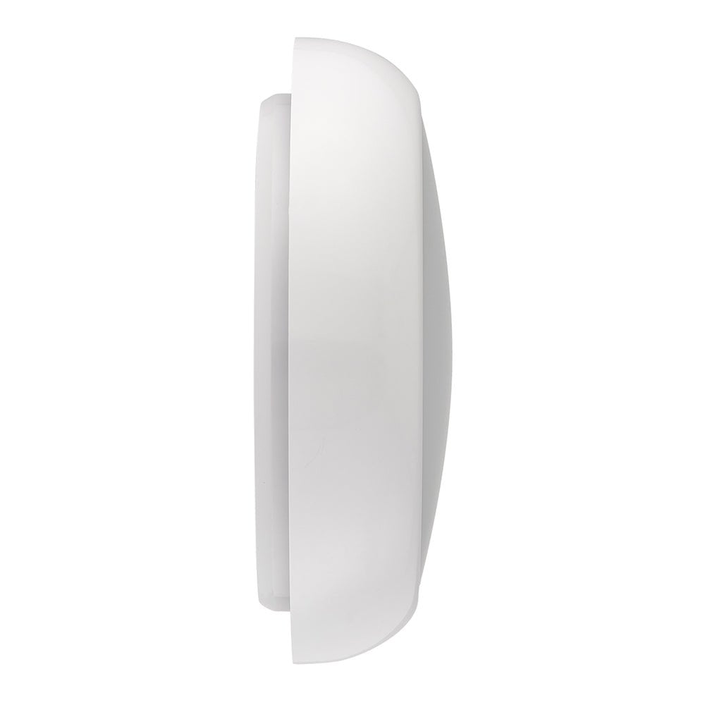 CE3X5 MINI Small 250mm Slim Bulkhead Light | LED Multi Wattage 1200lm | Tri - Colour CCT | IP65 | White | Microwave Sensor - LightHub Direct