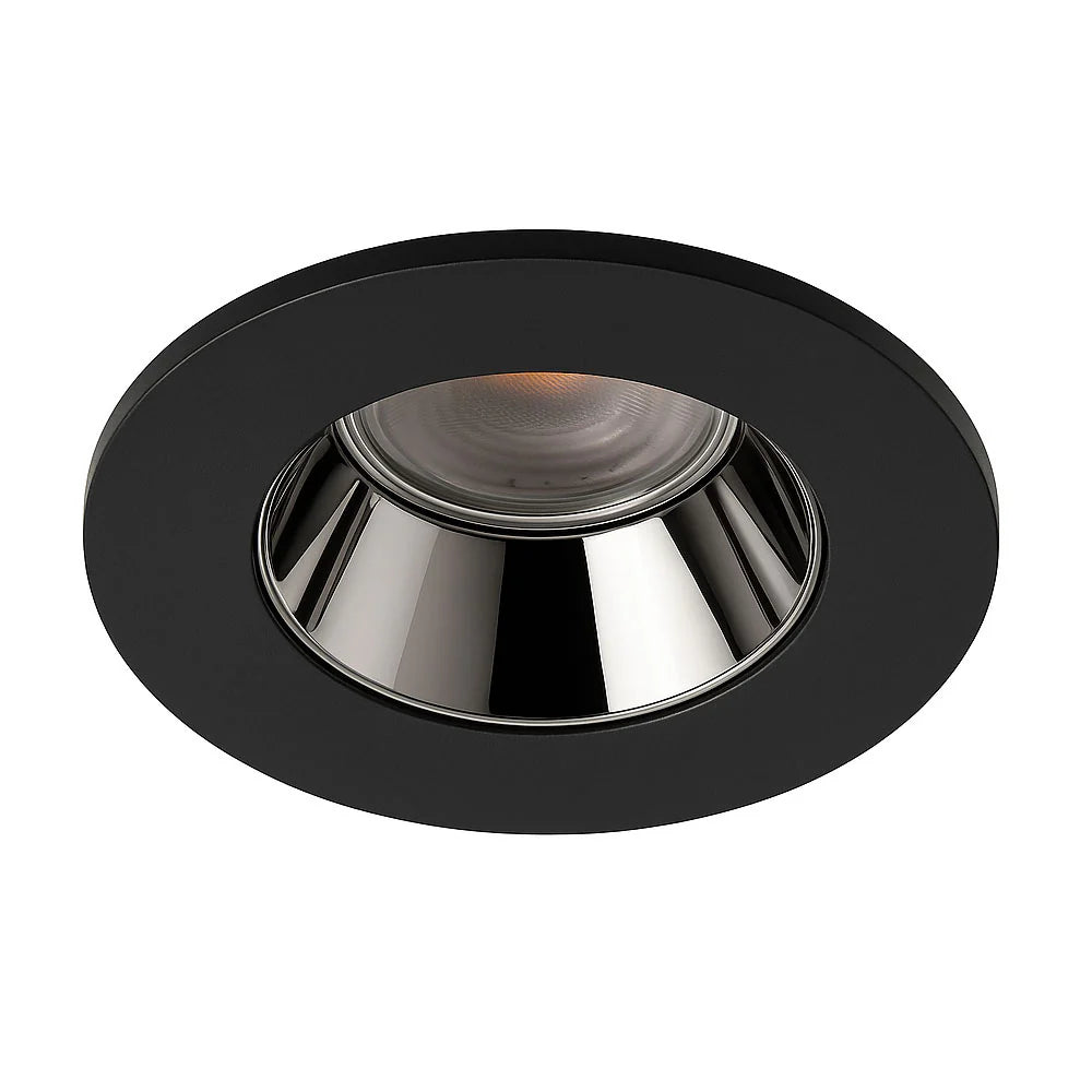 4CCT Fire Rated Dimmable Anti-Glare Downlight | LED 5-7W 650lm | CCT Tri-Colour | IP65 | Black & Chrome