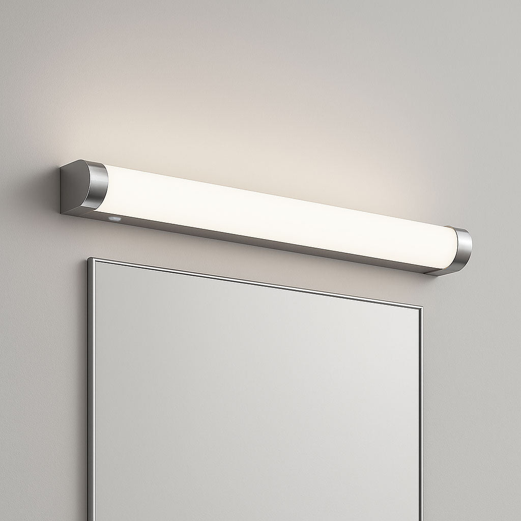 MODA | LED Over Mirror Bathroom Light Wall Flush Fitting | Switched | 15W IP44 | Polished Chrome