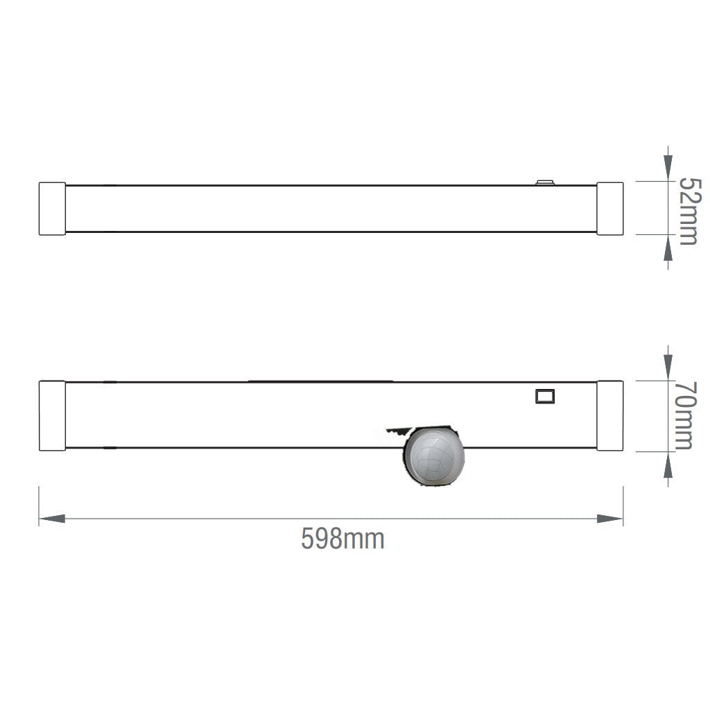 MODA | LED CCT Over Mirror Bathroom Light Wall Flush Fitting | Switched | 15W IP44 | Polished Chrome - LightHub Direct