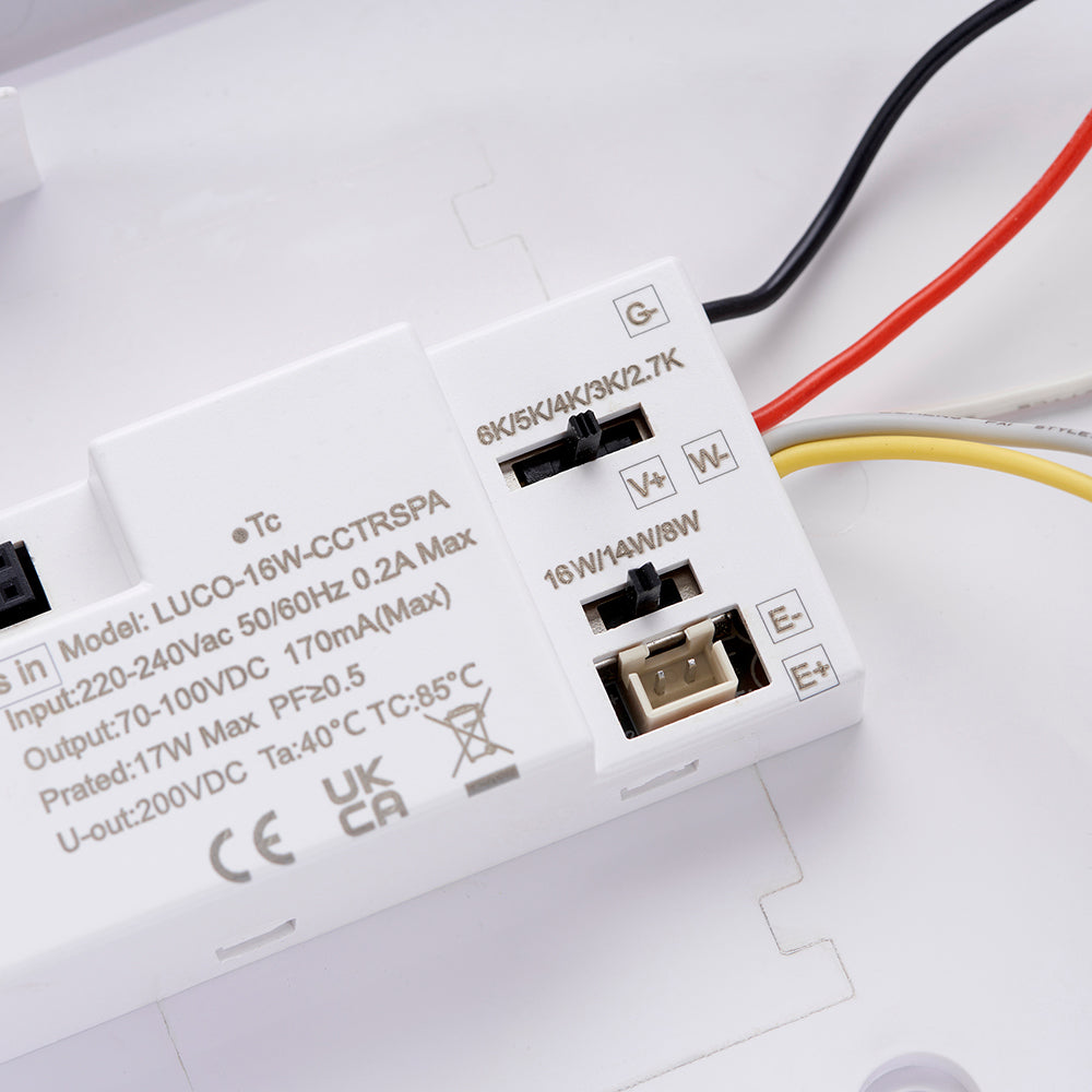 BALHAM Drum Bulkhead Light Fitting | LED 18W 1600lm | CCT Tri-Colour | IP65 | Black Eyelid