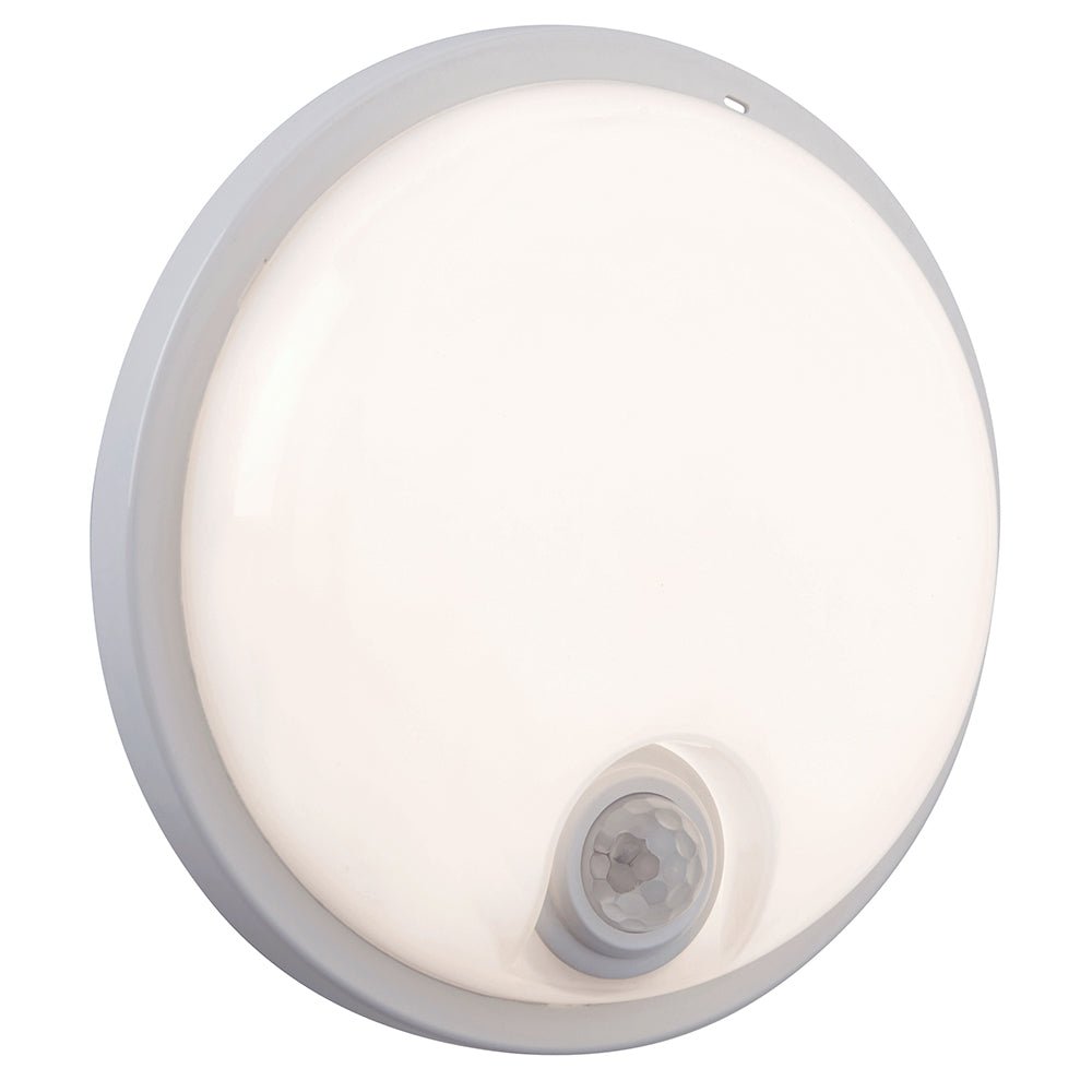 SOHO Compact Bulkhead Light Fitting | LED 15W 1500lm | CCT Tri - Colour | IP65 | PIR Motion Sensor - LightHub Direct