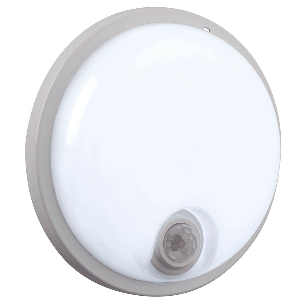 SOHO Compact Bulkhead Light Fitting | LED 15W 1500lm | CCT Tri - Colour | IP65 | PIR Motion Sensor - LightHub Direct