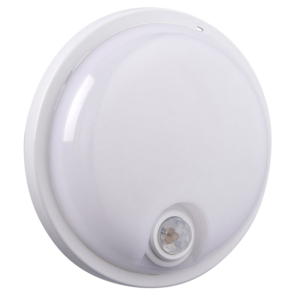SOHO Compact Bulkhead Light Fitting | LED 15W 1500lm | CCT Tri - Colour | IP65 | PIR Motion Sensor - LightHub Direct