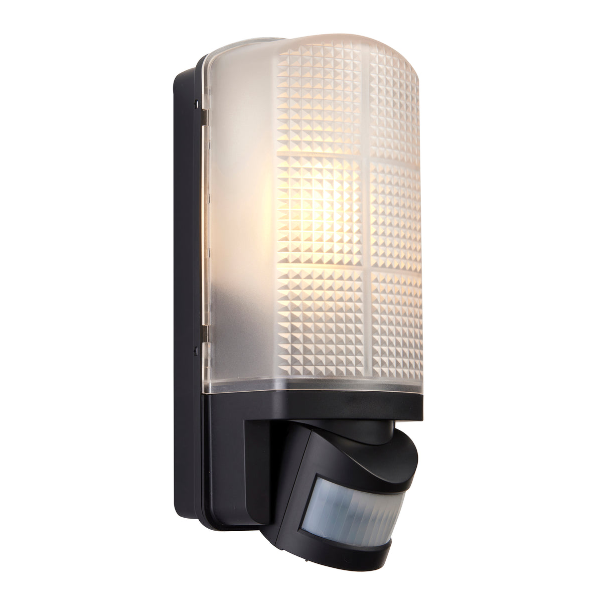 LED CCT Outdoor Bulkhead Wall Light Fitting | 8W E27 | CCT Tri-Colour | IP44 | PIR Motion Sensor | Black