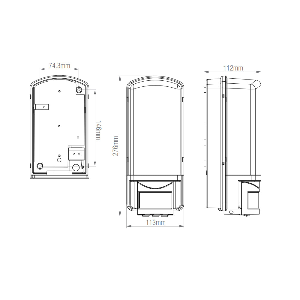 Outdoor Bulkhead Wall Light Fitting | LED CCT 8W E27 | CCT Tri-Colour | IP44 | PIR Motion Sensor | White