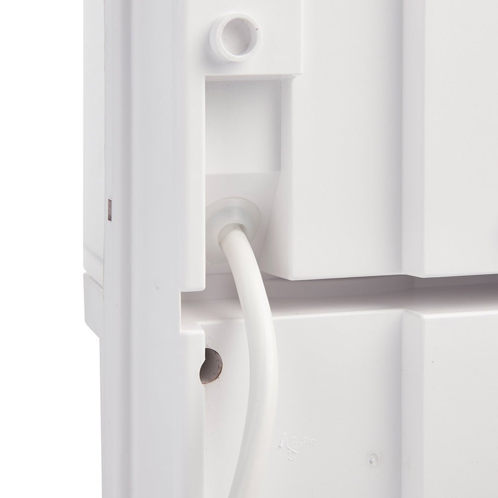 Outdoor Bulkhead Wall Light Fitting | LED CCT 8W E27 | CCT Tri - Colour | IP44 | PIR Motion Sensor | White - LightHub Direct