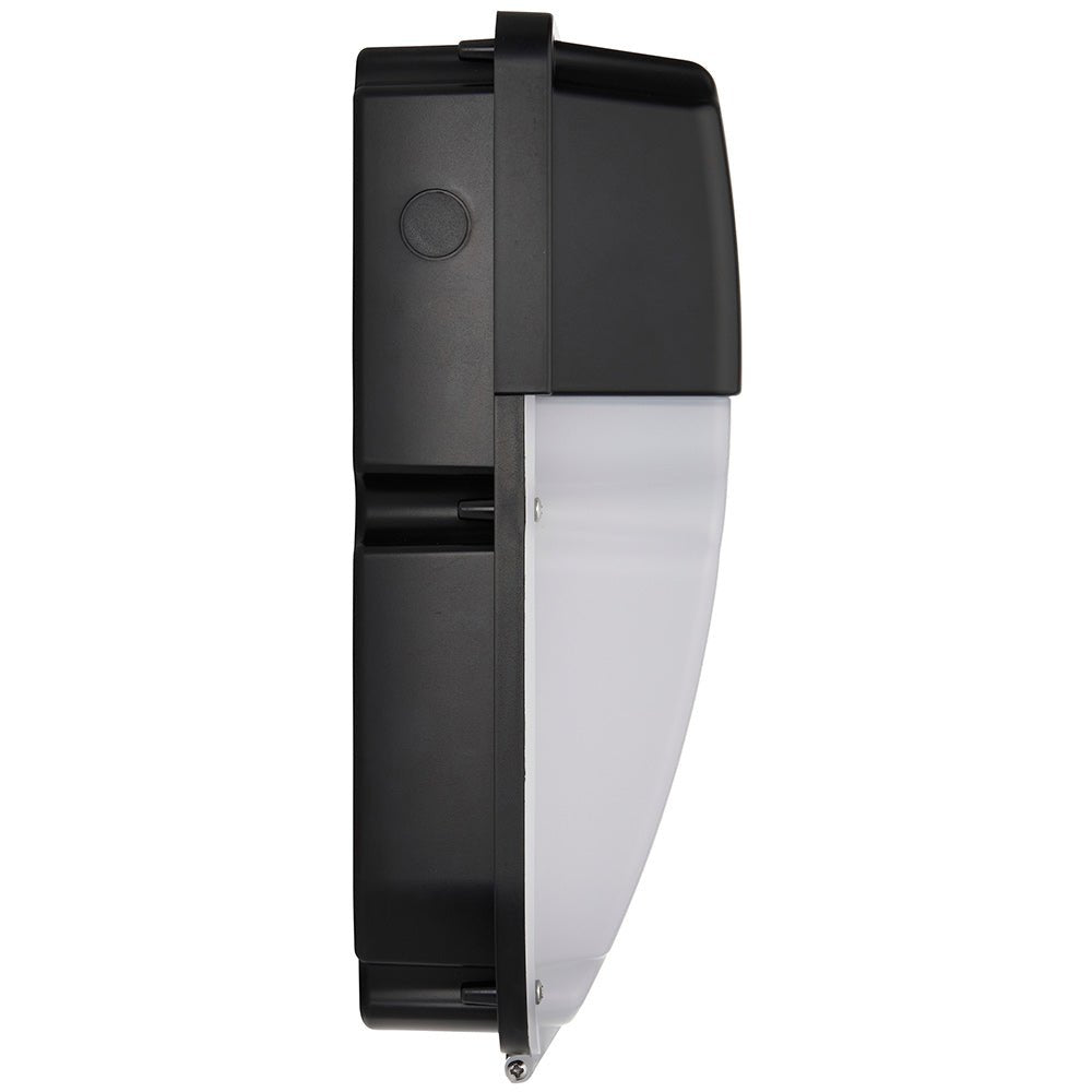 LED Exterior Wall Pack Security Bulkhead Light | 30W Lumen 3000lm | CCT Tri - Colour | IP65 | Black | Photocell Dusk to Dawn - LightHub Direct