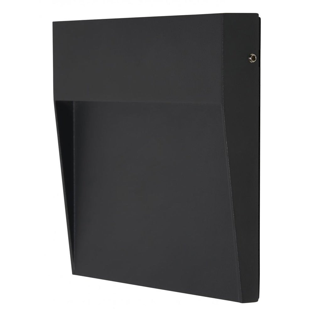 PUYA | Outdoor Surface Indirect Square Wall Brick Step Guide Light | LED 3W 110mm | IP54 | 4000K Neutral White | Anthracite - LightHub Direct
