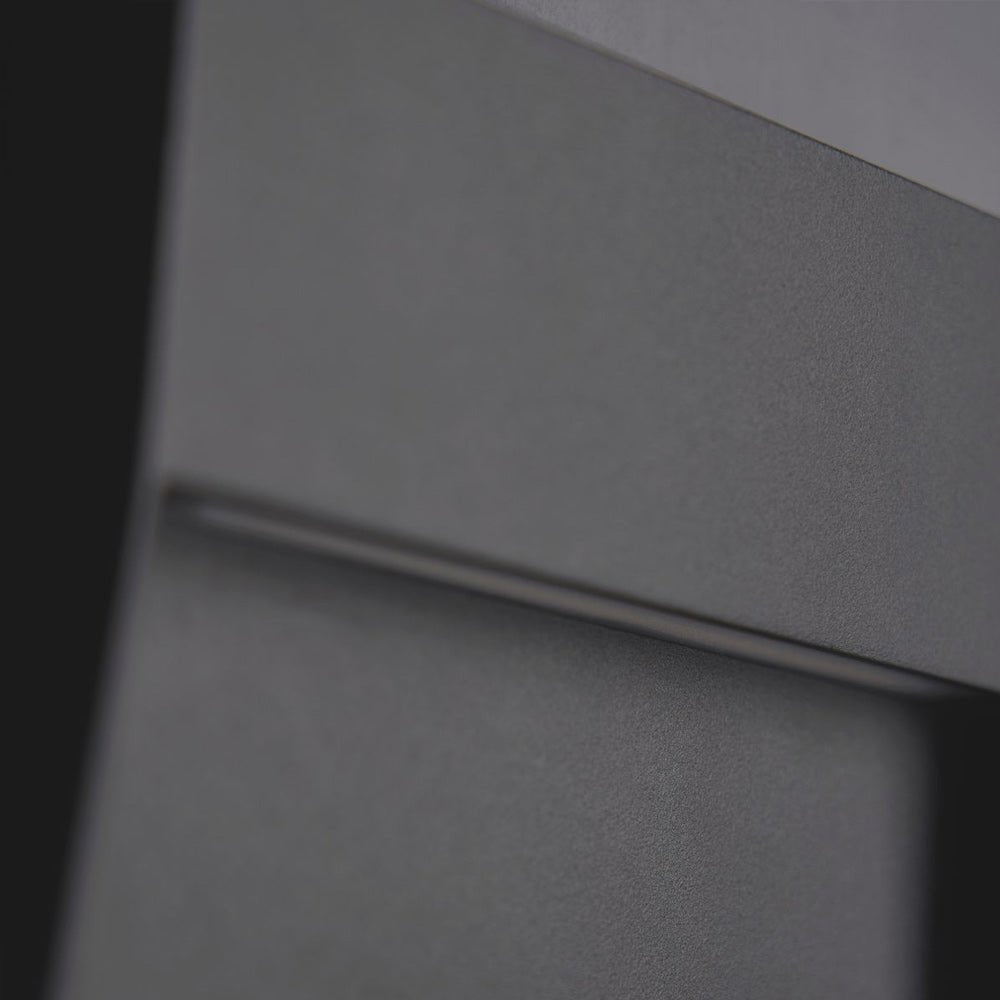 PUYA | Outdoor Surface Indirect Square Wall Brick Step Guide Light | LED 3W 110mm | IP54 | 4000K Neutral White | Anthracite - LightHub Direct