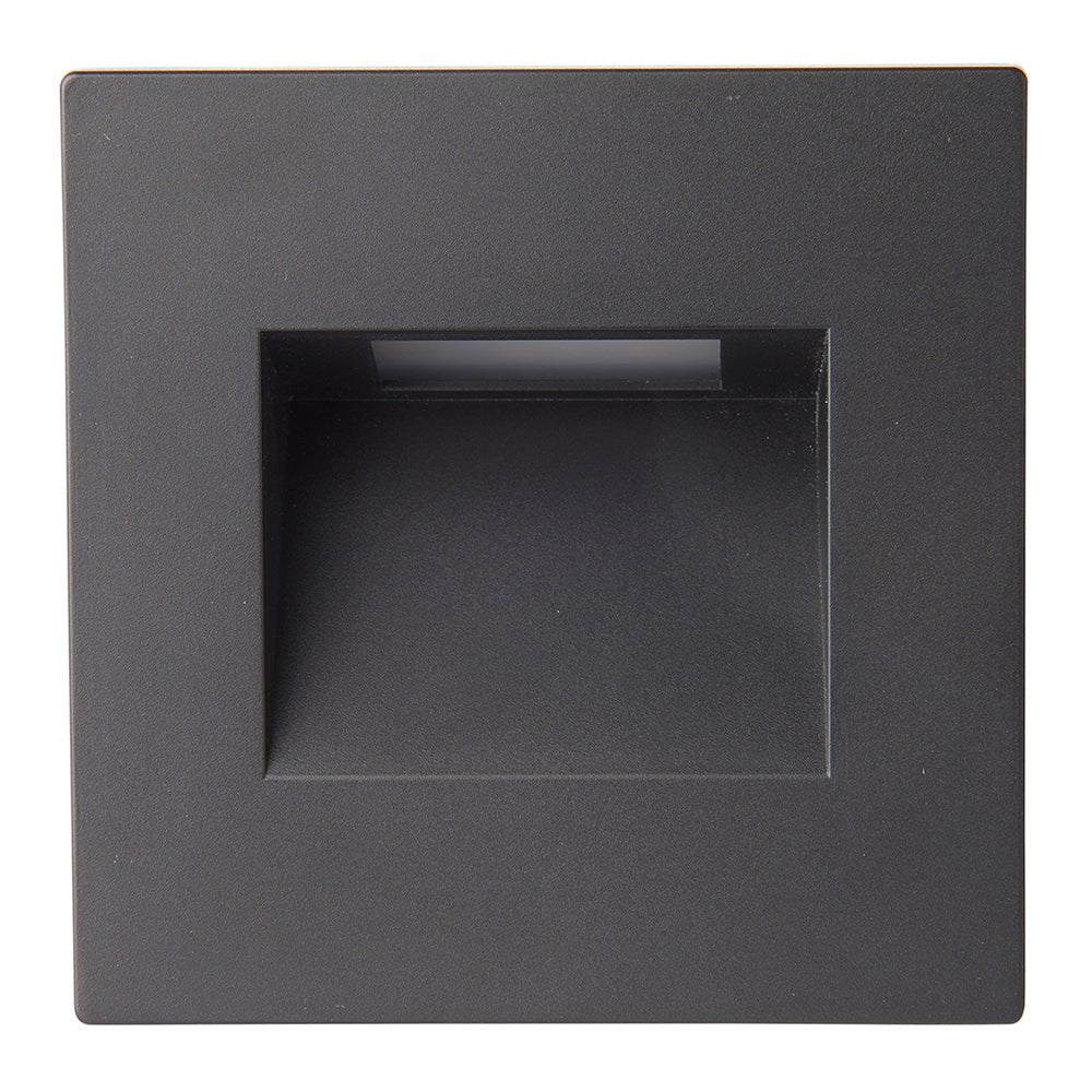 Recessed Indirect Square Wall Step Brick Stair Light for Indoor / Outdoor | LED CCT 1.5W | IP65 | 3000K, 4000K & 6500K | Black - LightHub Direct