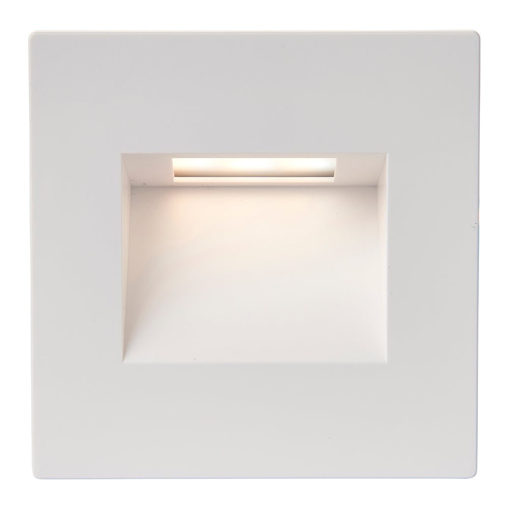 Recessed Indirect Square Wall Step Brick Stair Light for Indoor / Outdoor | LED CCT 1.5W | IP65 | 3000K, 4000K & 6500K | White - LightHub Direct