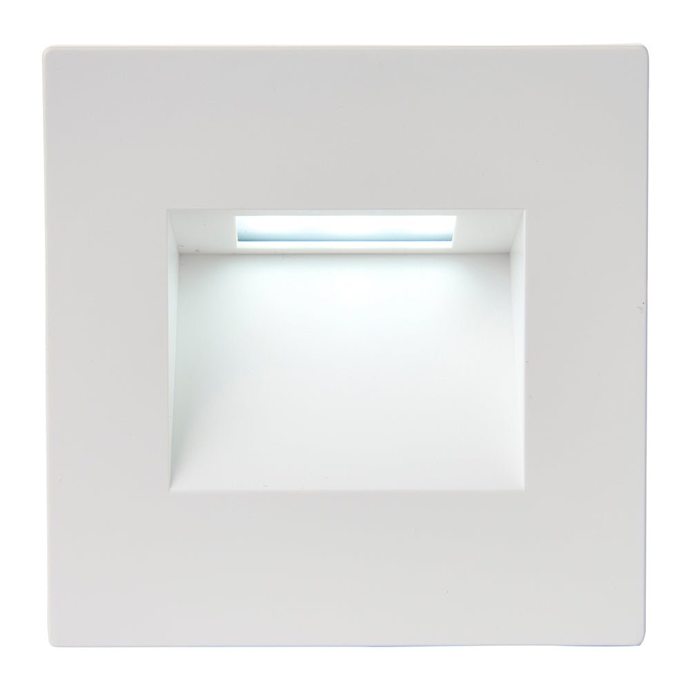 Recessed Indirect Square Wall Step Brick Stair Light for Indoor / Outdoor | LED CCT 1.5W | IP65 | 3000K, 4000K & 6500K | White - LightHub Direct