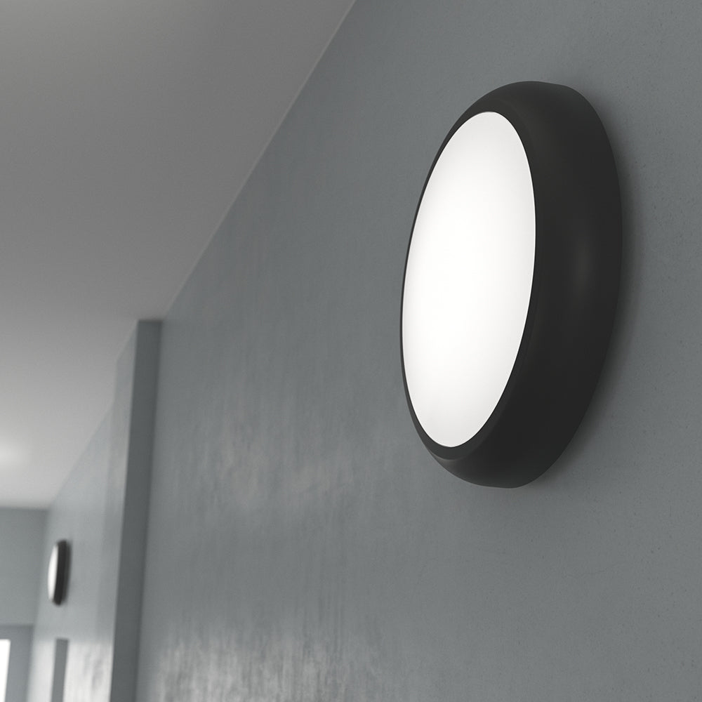 CE3X5 XL Large 400mm Slim Bulkhead Light | LED Multi Wattage & 5CCT | 2800lm | IP65 | Black